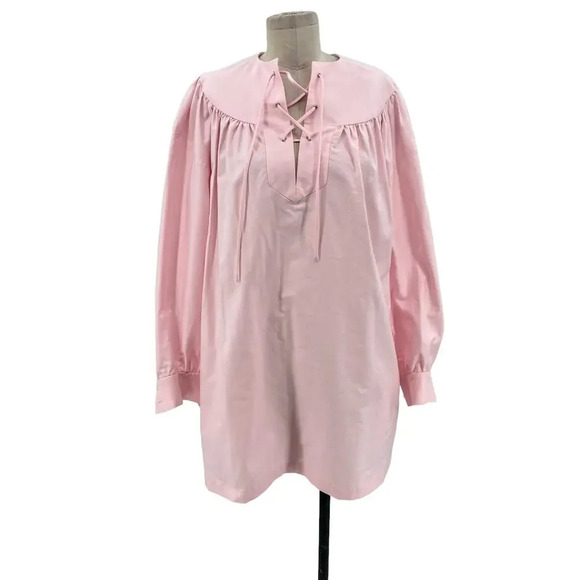 Rachel‎ Comey Maquette Dress in Pink Long Sleeve Lace-Up Size 2 - Picture 2 of 15
